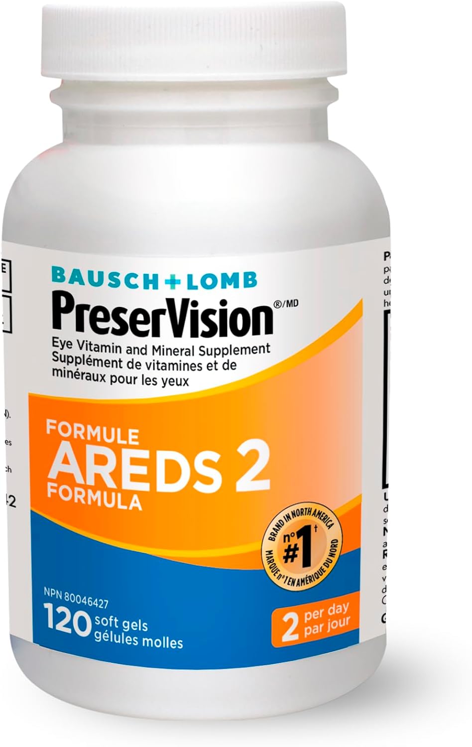 Supplément de vitamines et minéraux pour les yeux PreserVision AREDS 2